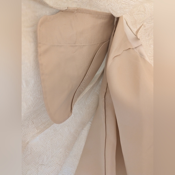 British Brand - Boutique By Jaeger - Champagne A-Line Mini Skirt WITH POCKETS - Picture 7 of 9